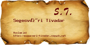 Segesvári Tivadar névjegykártya